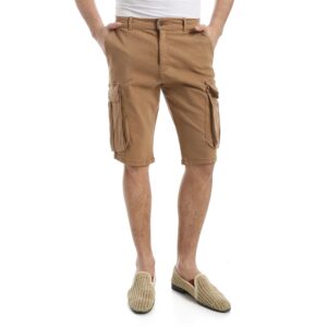 شورت كاجوال جبردين بقصة عادية وجيوب أمامية للرجال من اندورا