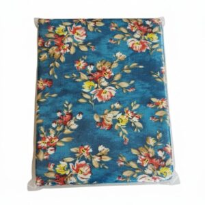 فستان نسائي بنقشة زهور ملونة، أزرق فيروزي، بدون أكمام، طول متوسط