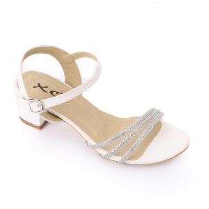 اكس او ستايل صندل بكعب منخفض لحفلات الزفاف