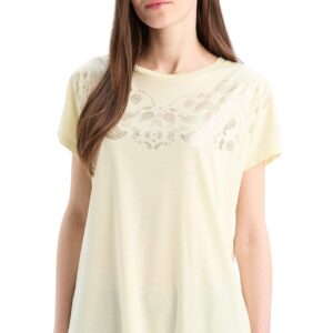 تيشرت قصير الأكمام محبوك بأكمام قصيرة وخط رقبة بتصميم جناح الخفاش للنساء الشابات من ديفاكتو (عبوة من 1 قطعة)