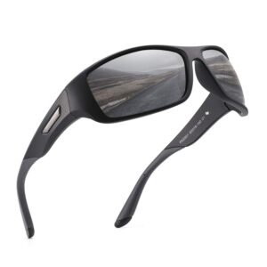 PUKCLAR Sunglasses for Men Women Polarized Sports Running Cycling Fishing Driving Golf TR90 Frame