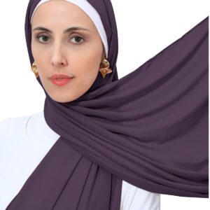 وشاح حجاب شيفون طويل ثقيل غير شفاف للنساء من بيس براي، أوشحة رأس إسلامية ناعمة مذهلة