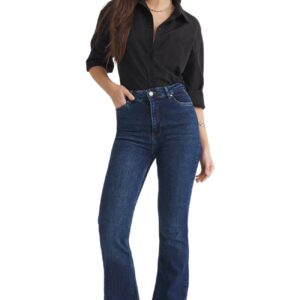 بنطلون جينز Twoss25Je00110 واسع بخصر مرتفع للنساء من ترينديول.