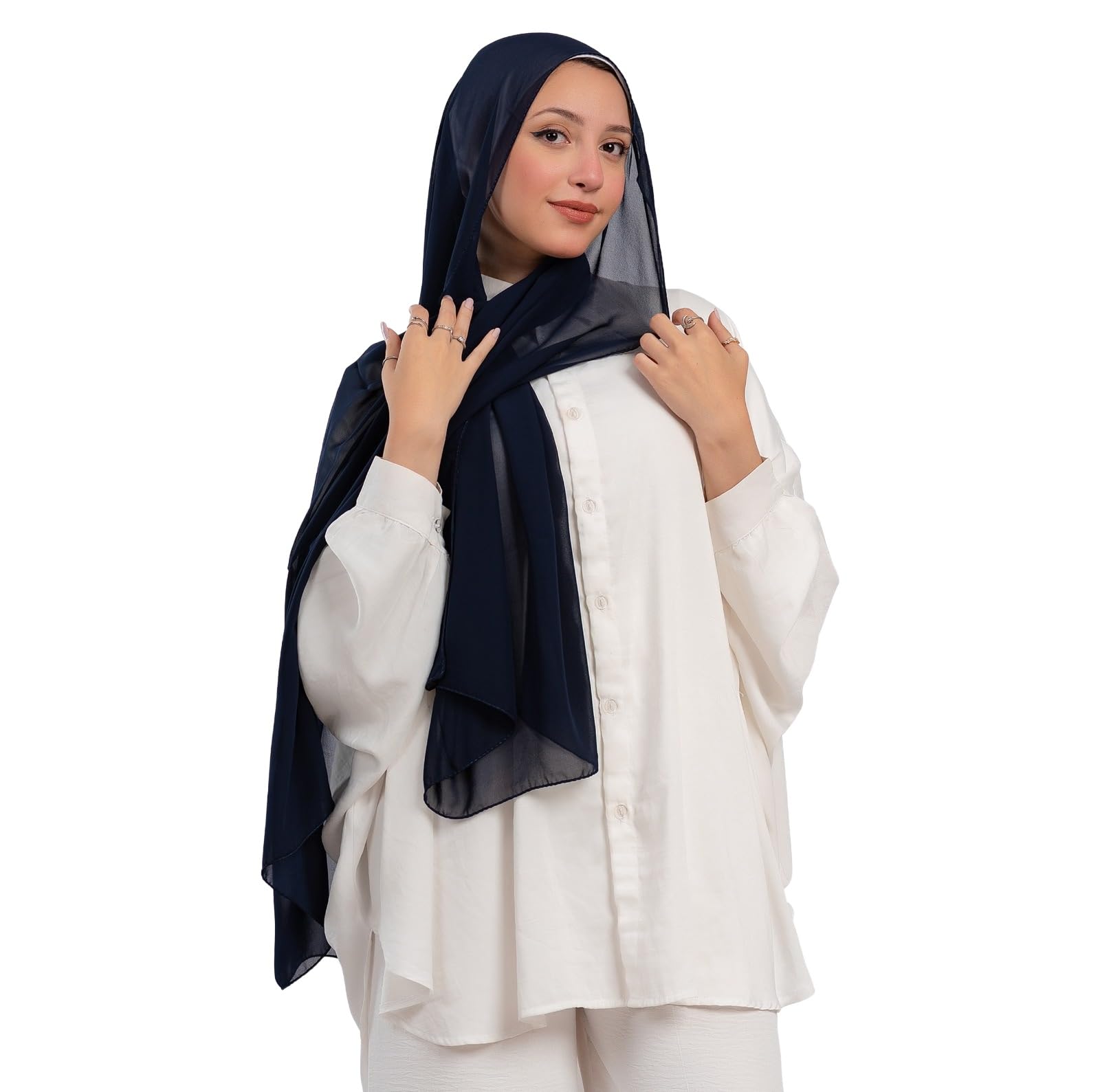 61tLYT4pb1L طرحة كريب سادة ناعمة - حجاب مريح وأنيق لكل مناسبة