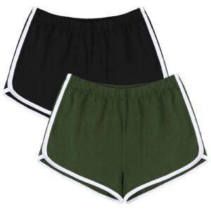 شورت من القطن لصالة الألعاب الرياضية واليوغا حريمي يوراتوت صيفي للجري والنشاط والرقص قطعتان في العبوة