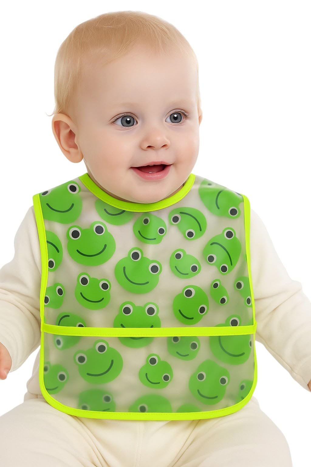 61w6kMU0p-L مريلة طعام للأطفال حديثي الولادة والرضع–مقاومة للماء تصميم كرتوني–خفيفة وسهلة التنظيف -مضادة للبقع وخالية من BPA – عملية للتغذية اليومية -كود1045-من Fantastic-Kids-Toys