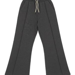 سروال رياضي منسوج من الصوف للنساء بأرجل واسعة