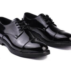 حذاء رجالى اوكسفورد كلاسيكى فرنيه بنعل رابر مقاوم للانزلاق - لون اسود