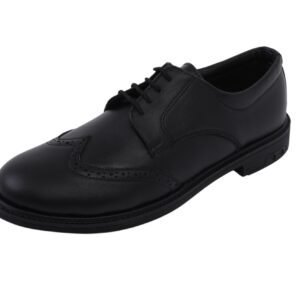 حذاء رجالي كلاسيكي بروغ، جلد متوفر باللونين الأسود والهافان ، نمط أنيق للعمل والمناسبات من رومبا