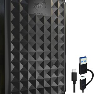 500GB Portable External Hard Drive USB 3.0/Type-C – Slim High-Speed HDD for Backup, Storage, Gaming – Compatible with PC, Mac, Laptop, PS4, PS5, Xbox, Windows, MacBook, Smart TV (500 GB)