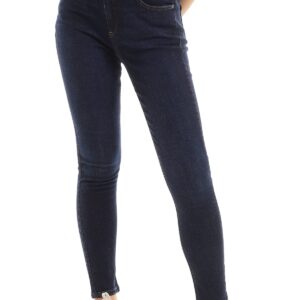 بنطلون جينز سكيني اسينشال للاستخدام اليومي مع جيبين جانبيين من ريفين - ازرق داكن للنساء 28