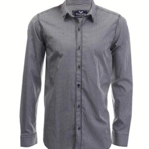 قميص كاروهات بقصة عادية واكمام طويلة للرجال من كامالو