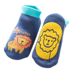 شراب أطفال من القطن مانعة للانزلاق مع رسومات كرتونية للأولاد والبنات، 0-12 شهر، موديل 245