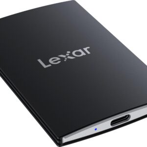 Lexar 1TB SL500 Portable SSD, Up to 2000MB/s Read, Compatible w/Type-C Laptops, iPhone 15, Smartphones, Tablets, PS5, Xbox, USB 3.2 Gen 2x2, Slim and Lightweight, External SSD (LSL500X001T-RNBNU)
