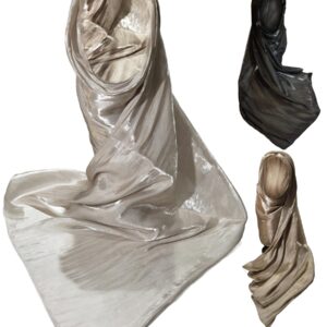 حجاب إسلامي من قماش حرير الشيفون بلون واحد خفيف الوزن للغاية وجيد التهوية