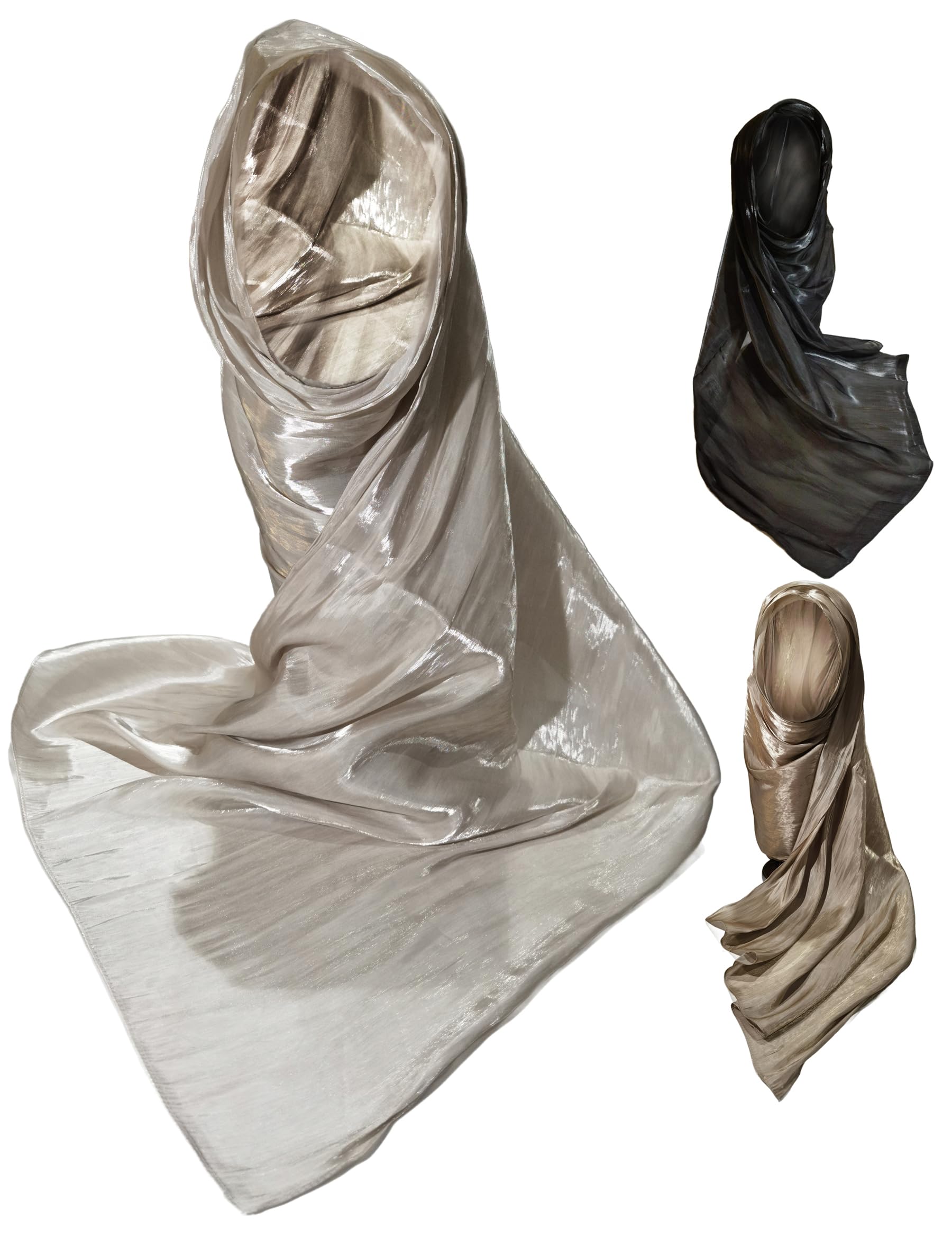 71-jusQKprL حجاب إسلامي من قماش حرير الشيفون بلون واحد خفيف الوزن للغاية وجيد التهوية