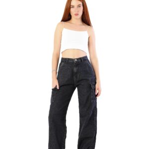 بنطلون جينز كارجو استك حريمي من JBS Denim