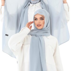 حجاب شيفون فوري جاهز للارتداء من قماش المودال بتصميم عصري ناعم ومزود بمسامات للتهوية من زوكاك