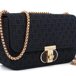 شنطة كتف صغيرة للنساء من ازوني، شنطة كروس متعددة الاستخدامات من جلد البولي يوريثين، شنط صغيرة للنساء، شنطة توت صغيرة مع حزام سلسلة