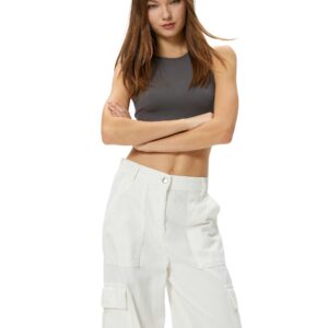 توب كات بيسيك قصير مضلع كلاسيكي برقبة دائرية للنساء من كوتون (عبوة من قطعة واحدة)