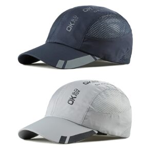 قبعة بيسبول من كاست ويف، باللون الرمادي، مصنوعة من البوليستر للجنسين، بتصميم رياضي مع حماية من الأشعة فوق البنفسجية