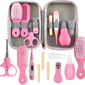 مجموعة ادوات تجميل للاطفال من ماكلي هوم، فرشاة شعر الطفل 8 في 1، مجموعة العناية بالطفل، مجموعة مستلزمات العناية بالطفل، مجموعة مستلزمات الطفل، قصافة اظافر، منظف خرطوم، مجموعة تجميل للعناية بجسم الطفل