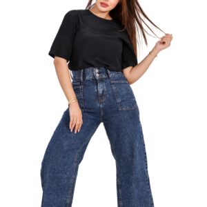 بنطلون جينز وايد ليج قصات حريمي من JBS Denim
