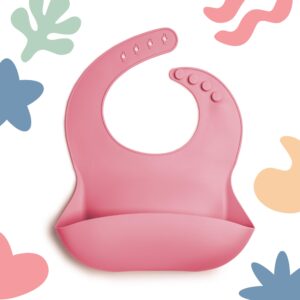 مريلة ميابينو سيليكون للأطفال، ناعمة ومريحة وسهلة التنظيف، مع حاجز كبير لالتقاط الطعام لمنع اتساخ ملابس طفلك، خالية من مادة البيسفينول أ، مقاومة للماء، وبطول قابل للتعديل