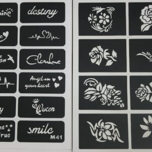 مرايات وعناية شخصية (تاتو ليله الحنه 2 قرطاس حنه الوان ( بنى - اسود) مع 2 كرت بيه 20 صورة مفرغة)