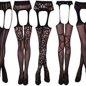 طقم لانجيري للنساء من 5 قطع، قميص نوم ستريتش، ملابس نوم، لباس حفلات