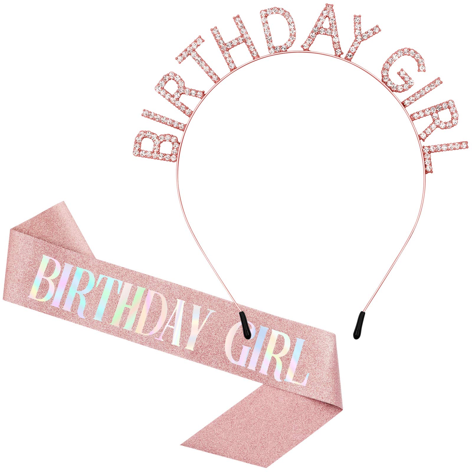 719xMHCH-qL اورميجل تاج عيد ميلاد للنساء، وشاح عيد ميلاد للفتيات بلون ذهبي وردي، مجموعة تاج عيد ميلاد للنساء، شريط راس مزين باحجار الراين للاميرة، هدايا عيد ميلاد للنساء، اكسسوارات عيد ميلاد سعيدة