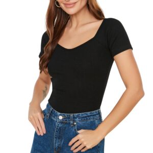 ترنديول بلوزة محبوكة بقصة ضيقة وقبة مفتوحة للنساء