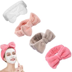شريط راس من دوماما سبا لغسل الوجه والمكياج والعناية بالبشرة - مجموعة ربطات شعر من المايكروفايبر للبنات - عصابات رأس مرنة مثالية لمستحضرات التجميل والرياضة واليوغا والاستحمام - الوان متنوعة