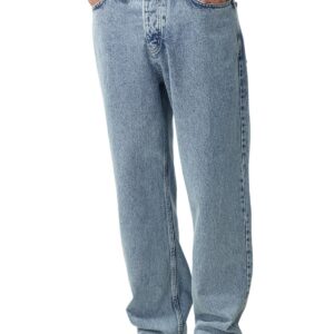 بنطلون جينز فضفاض بقصة واسعة للرجال طراز TMNAW24JE00027 من ترنديول