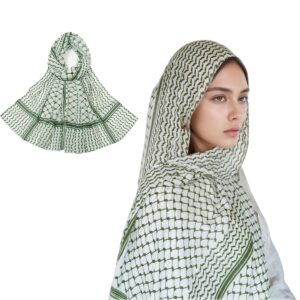 حجاب عصري للنساء، وشاح شبكي كبير للف الرأس، حجاب منقوش للحماية من الشمس، وشاح حجاب شيفون للنساء، حجاب فاخر للنساء المسلمات (180 × 70 سم)