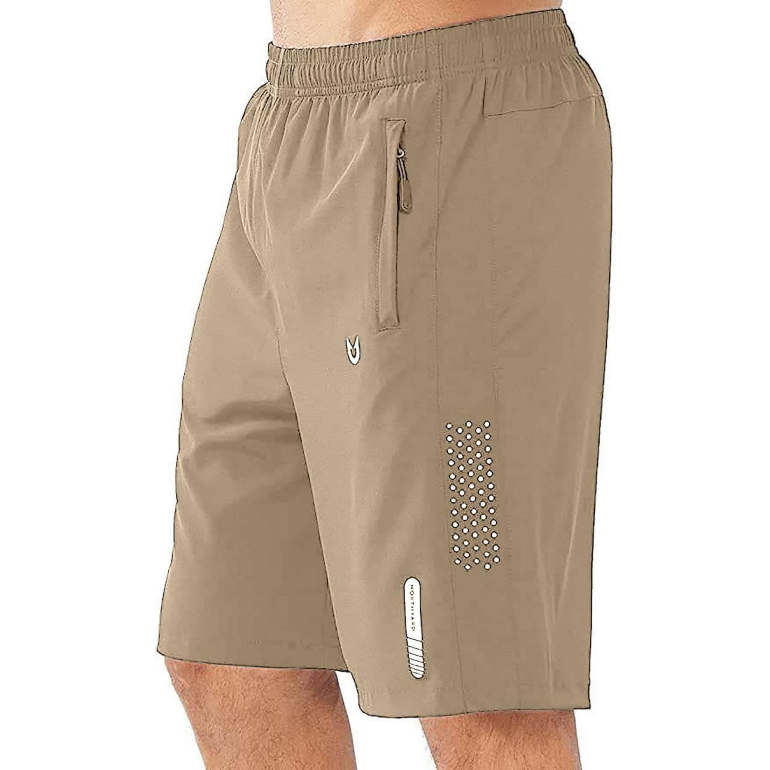 71HKq8q5-sL شورت رياضي مقاوم للتعرق بخامة خفيفة مزود بسوستة وجيوب متعددة للتمرين والجري للشباب والرجال من ميزا