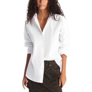 LC واكيكي قميص بوبلين مقاس كبير للنساء