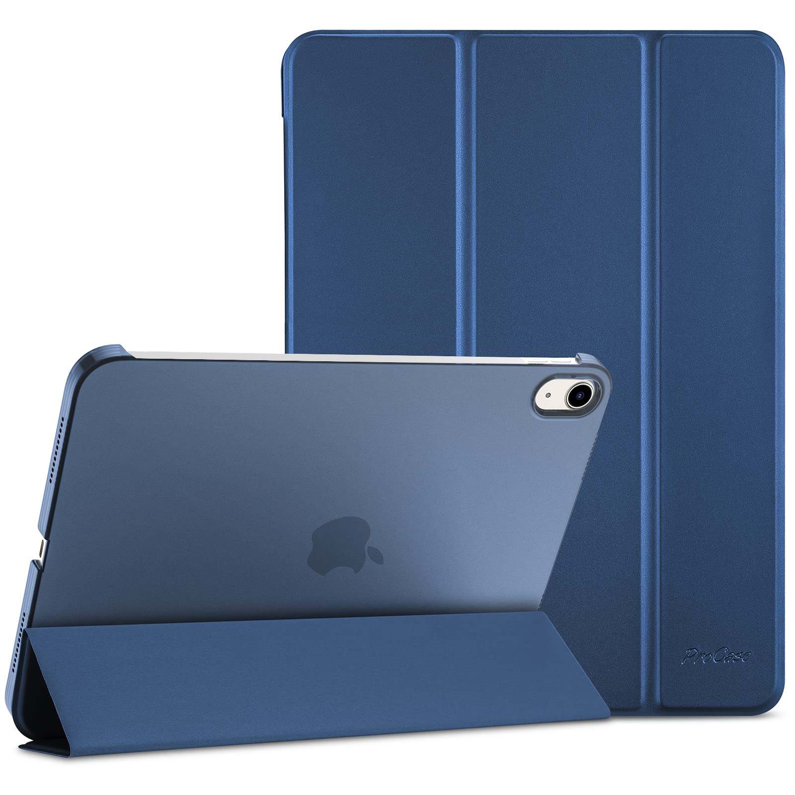 71I6rB-DZlL ProCase for iPad (A16) 11th Generation 11 Inch 2025/ iPad 10th Generation 10.9 Inch 2022 Case, Slim Smart Cover with Translucent Hard Shell Back, Supports Touch ID, Auto Wake/Sleep -Navy