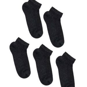 شرابات للرجال قصيرة، طقم من 5 أزواج، رمادي غامق (931) مقاس واحد من كوتون