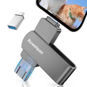 USB Flash Drive for Phone, [Without APP] 256GB USB C Pendrive 4 in 1 External Memory USB 3.0 Flash Drive for Downloading Photostick Photos for OTG Android/Smartphone/PC/Tablet/Pad/iOS (256G