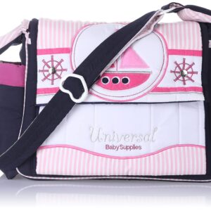 حقيبة مستلزمات الاطفال من يونيفرسال بيبي سابلايز - بينك وابيض، متعدد الالوان