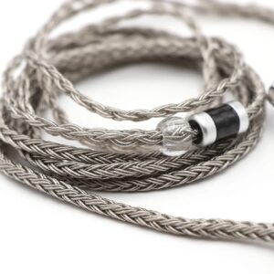 Linsoul Tripowin Zonie IEM Cable, 16 Core Silver Plated Earphone Upgraded Cords, 1.25m SPC in Ear Monitor Cable for ZS10 PRO 2 AS10 PRO ZSN PRO X Wan’er SIMGOT EM6L (Grey)