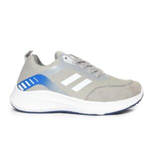 حذاء رياضي منسوج للنساء - تصميم مطبوع انيق، لون رمادي، مقاس 38 EU