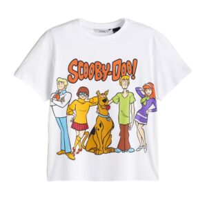 تيشرت برقبة دائرية ضيقة مرخص مطبوع بتصميم "Scooby-Doo" للنساء من ال سي وايكيكي