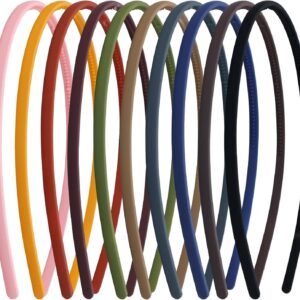 عصابات راس بلاستيكية من بوليفيا، 10 قطع من ربطات الشعر الرفيعة مع اسنان، اكسسوارات شعر عصرية للارتداء طوال اليوم وللانشطة المدرسية والرياضية