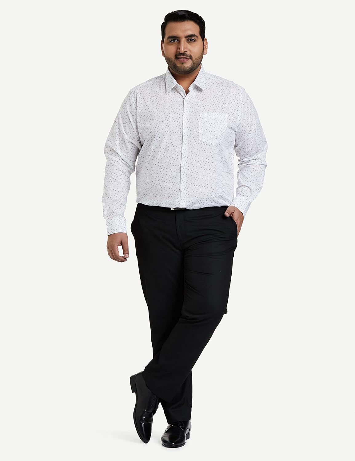 71MkiANNxdL._AC_SL1500_ قميص رسمي من القطن بكم طويل مطبوع بقصة عادية للرجال دايفيرس - الصورة 5