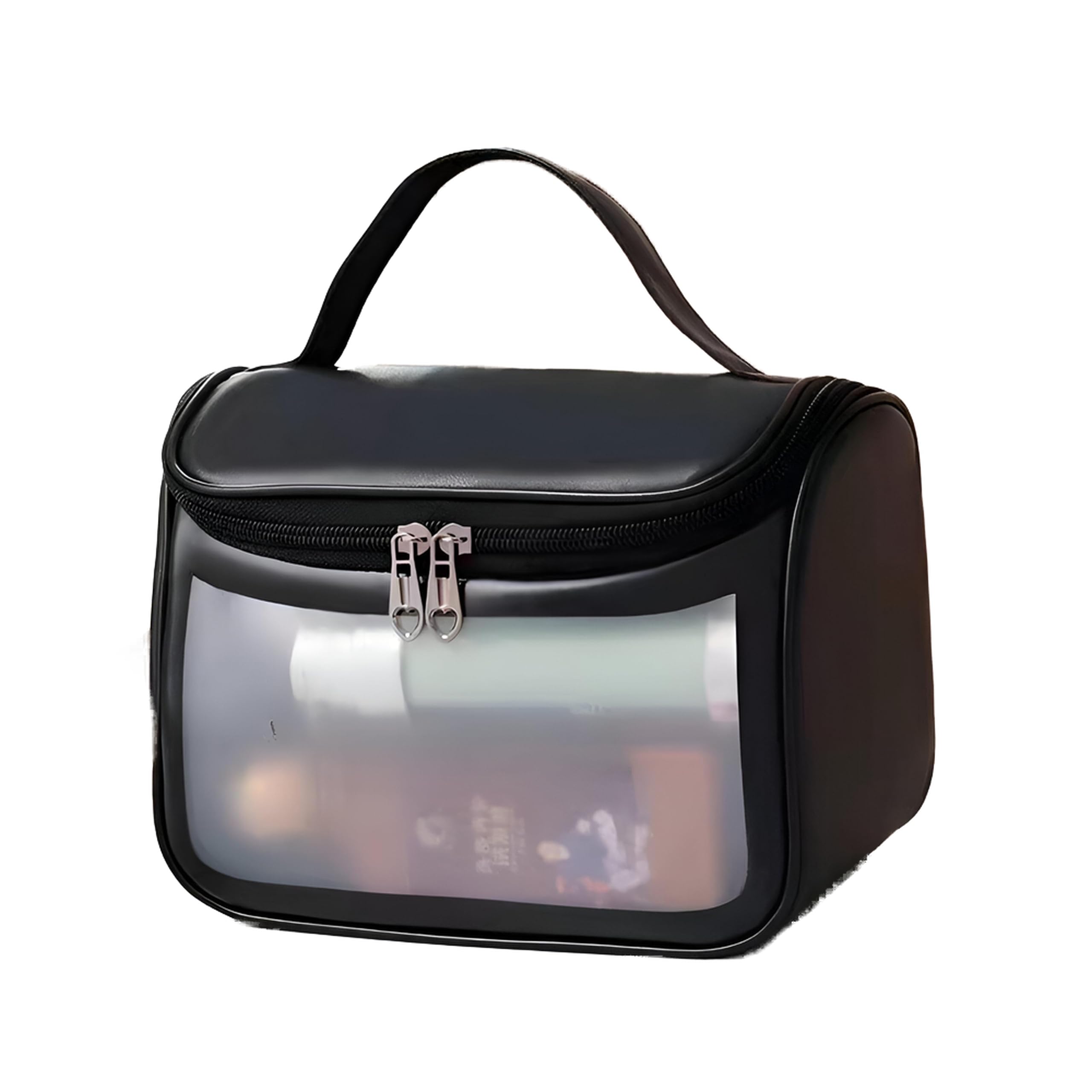 71Mkk-Z-3lL شنطة تجميل فاخرة - منظم سفر عالي الجودة مصمم لحمل جميع مستلزمات المكياج الخاصة بك بشكل آمن، مما يضمن الأناقة والراحة أينما كنتِ (اسود)