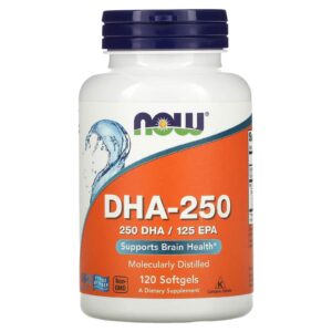 مكملات غذائية DHA-250/EPA-125 من ناو - 120 كبسولة هلامية، كارنيتين-إل