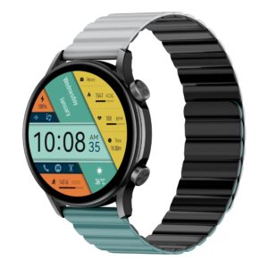 Kieslect Smart Calling Watch KR PRO LTD With 1.43'' HD AMOLED Dynamic AOD Display/24H Health Monitor/100-Sport Modes/Double Straps（Silver)