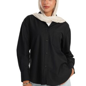 قميص عصري بياقة من مزيج القطن للنساء من كارينا